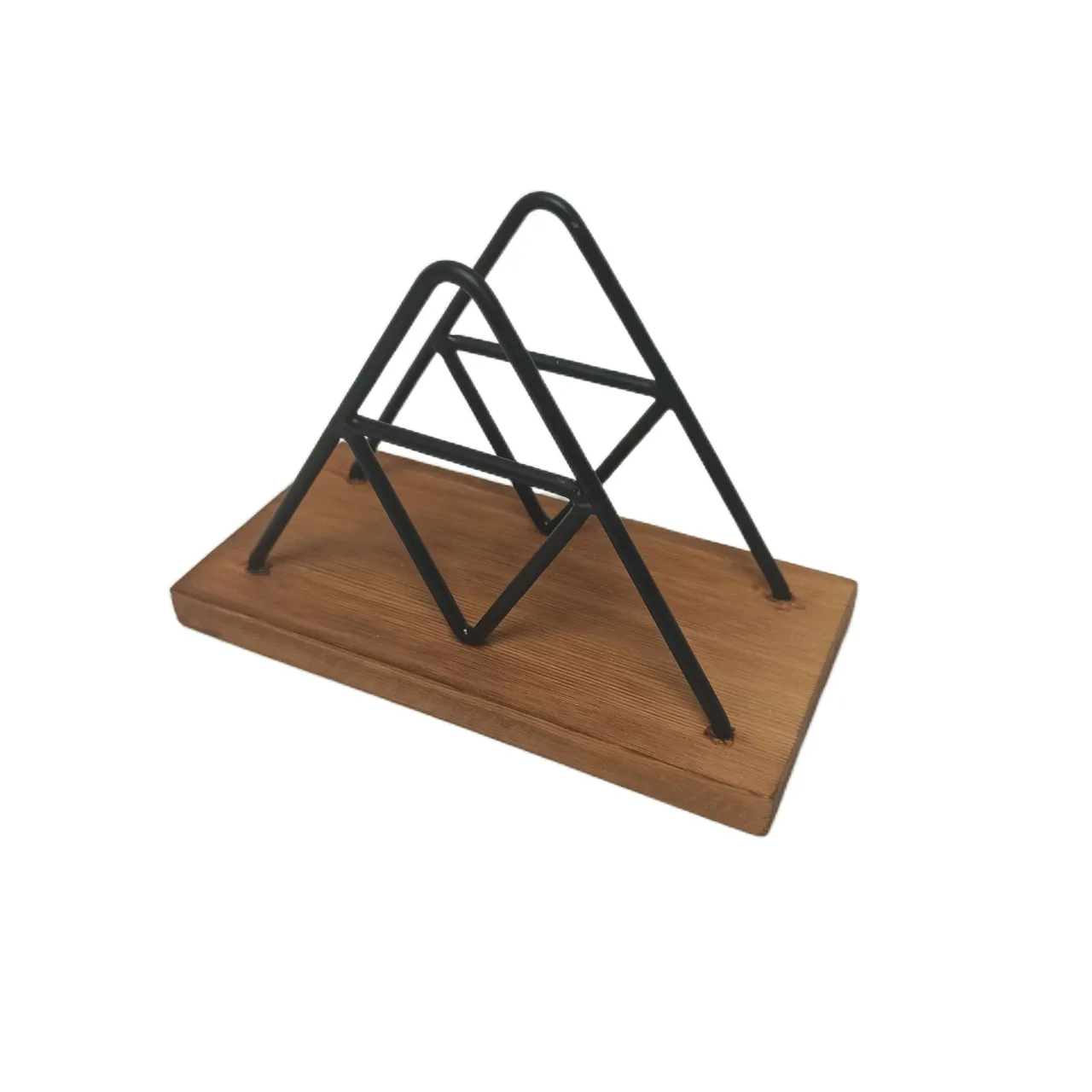 Rustic triangle napkin holder for table