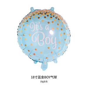 <span class=keywords><strong>Globo</strong></span> de aluminio redondo de 18 pulgadas para bebé, suministros de decoración para fiesta de cumpleaños semanal para bebé - Product Image 4