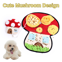 Tapis de Sniffing Interactif Anti-Dérapant pour Chiens et Lapins, Distributeur de Friandises à Alimentation Lente, Lavable, en Forme de Champignon, Jouet Puzzle pour Animaux de Compagnie, Soulagement de l'Anxiété