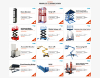 Échafaudage électrique 3-10M Capacité de levage Plateforme stabilisateurs personnalisables Plateforme de levage pour l'industrie de la vente au détail