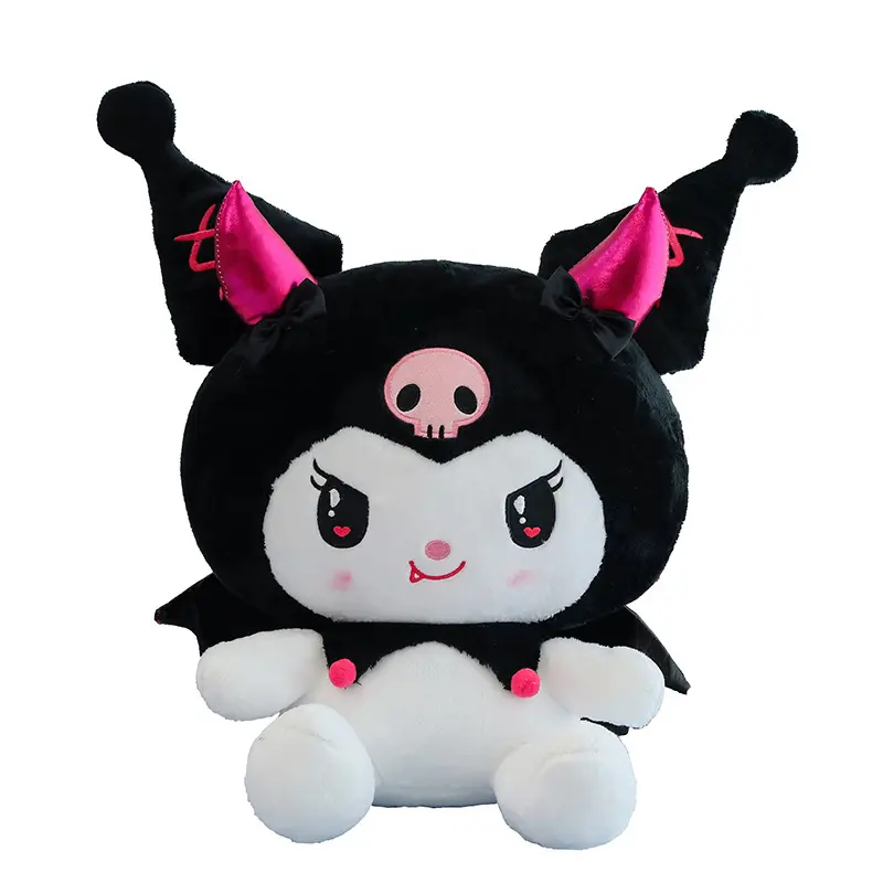 Seri gelap baru boneka penyihir kecil kartun Kuromi mainan mewah grosir boneka anak perempuan boneka besar