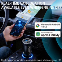 Localizador Antipérdida de Nuevo Diseño y Precio Accesible, Cargador de Coche con Función de Buscador para Find My Tag, Compatible con Apple iOS y Android, Rastreador de Coche