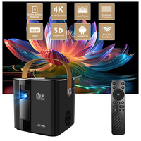 Proyector DLP 4K 16GB P12 Más Vendido, Batería de 9000mAh, Full HD 1080P, 500ANSI Lúmenes, Android 9, Enfoque Automático, Video de Tiro Corto, Portátil