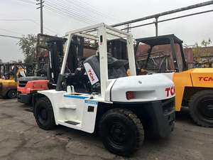 Montacargas Diésel Usado TCM FD70 de 7 Toneladas, Mástil de Tres Etapas, Dimensiones de Horquillas 1020x100x1000, Centro de Carga 1000mm, Origen Japón, 2240mm - Product Image 5