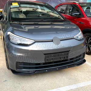 Glossy Black/Carbon Look Front Bumper Lip Spoiler Diffuser Splitters Body Kit Aprons Cover Guard Trim for Volkswagen ID.3 2019+ - Product Image 5