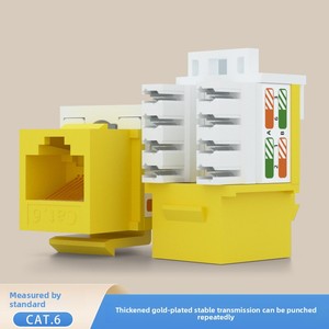 Nhà Sản Xuất Bán Buôn Gigabit Vàng-Mạ 90-Độ Vá Dây Cat5e Cat6 RJ45 Ổ Cắm Mô-đun Mạng <span class=keywords><strong>Keystone</strong></span> Jack - Product Image 3