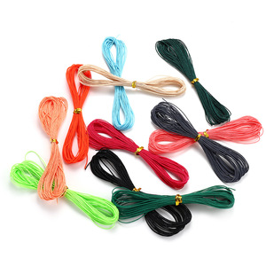 Hilo trenzado encerado de tres hebras de 1 mm y 10 m, cuerda de poliéster ecológica de colores para joyería y abalorios. - Product Image 2