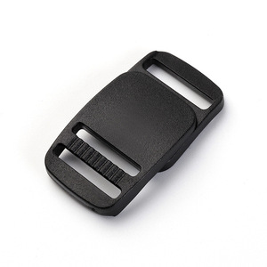 <b>Plastic</b> Adjustable <b>Sliding</b> Buckle 20mm Black Durable For Bags Backpacks Accessories - Product Image 2