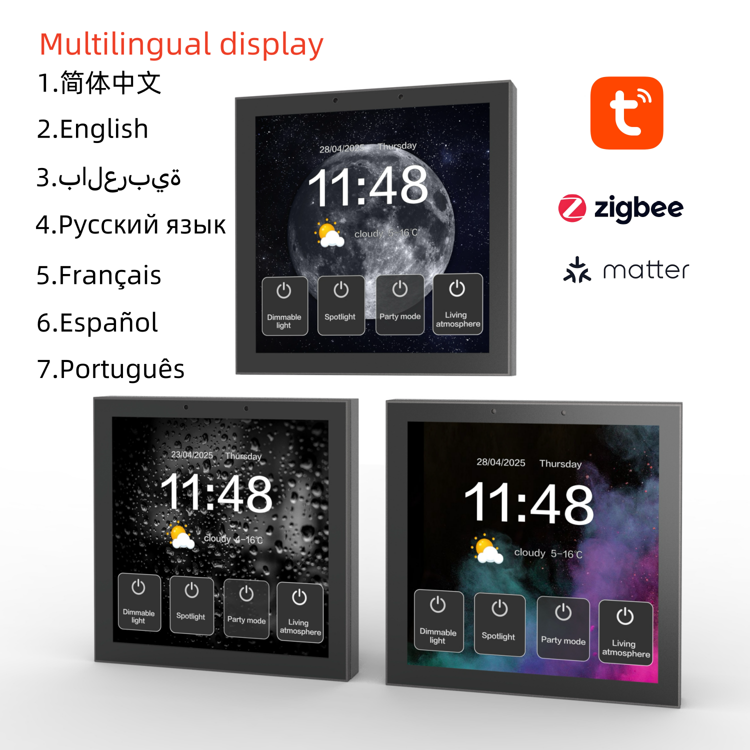 Tuya Smart Home Products Google Home <strong>Alexa</strong> <strong>Integration</strong> Module 4 Inch Zigbee Control Touch Panel Wall Automation Smart Switch M4