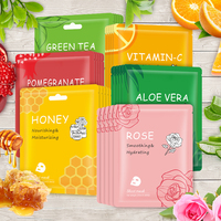 Masque facial jetable hydratant et éclaircissant aux fruits, marque privée, usine de cosmétiques OEM