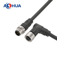 Prise de Signal électrique 5PIN M12 connecteur en métal 2A mâle femelle faisceau de câbles Led étanche IP65 90 °/panneau/connecteur LED droit