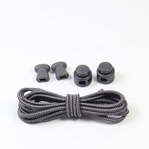 <span class=keywords><strong>Lacets</strong></span> élastiques noirs pour baskets d'enfants, <span class=keywords><strong>lacets</strong></span> de chaussures <span class=keywords><strong>sans</strong></span> nœuds, <span class=keywords><strong>lacets</strong></span> élastiques à verrouillage, 100 cm - Product Image 1
