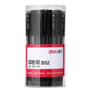 Bolígrafo de Tinta de Gel Deli S52 de 0.5 mm, Escritura Suave, para Oficina y Escuela, Paquete de 30 - Product Image 5