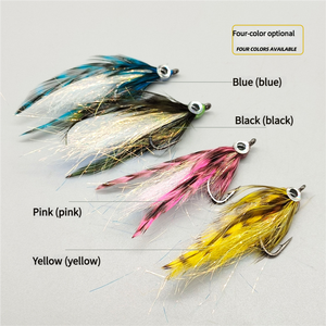 Venta caliente cinta decorativa de cuatro colores cinta de plástico señuelos de pesca con mosca para trucha salmón lubina Marlin objetivo río lago pesca - Product Image 3