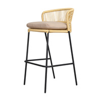 Chaise en rotin moderne - Design simple et moderne, mobilier de restaurant pour bar et restaurant, dossier haut, origine Chine