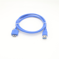 Kabel pengisi daya USB 3.0 kustom pabrik CE ROHS FCC kabel USB yang Pria ke micro-b 3 kaki (0.9 meter) kabel USB Printer hitam