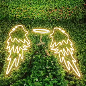 Ailes d'<span class=keywords><strong>ange</strong></span> néon personnalisées, enseigne murale lumineuse LED néon, décoration pour la maison, bar, fêtes, mariages, transformateur, alimentation électrique - Product Image 5