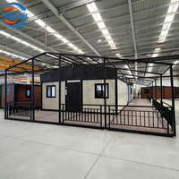 Maison Modulaire Portable Européenne WinFair, Conteneur Extensible 3 Chambres à Vendre avec Toit pour Studio Domestique