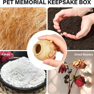 Wholesale Modern Wood Small Keepsake <b>Box</b> <b>for</b> Pet Fur or Hair Mini Dog Urns Animal <b>Ash</b> Biodegradable Eco-Friendly - Product Image 3