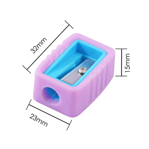 Foska Sáng Tạo Dễ Thương <span class=keywords><strong>Mini</strong></span> Có Thể Tháo Rời An Toàn Macaron Màu Kim Loại Nhựa Bút Chì Vót Với Một Khung Bảo Vệ - Product Image 2