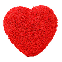 Nouveauté Romantique : Bouquet de Roses Éternelles en Mousse PE, Fleurs Artificielles Fait Main en Forme de Cœur pour Remise de Diplôme et Saint-Valentin