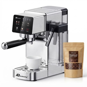 Macchina per Caffè Espresso Anbolife OEM&ODM per Casa e Caffetteria, 20 Bar, Controllo Touch, Acciaio Inox, per Cappuccino e <span class=keywords><strong>Latte</strong></span>, Riscaldamento Rapido, Argento - Product Image 1