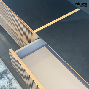 Mobile TV NORYA di Design Lussuoso <span class=keywords><strong>in</strong></span> <span class=keywords><strong>Legno</strong></span> con Pannello HPL Resistente all'Usura, Supporto TV <span class=keywords><strong>per</strong></span> Soggiorno, Arredamento <span class=keywords><strong>in</strong></span> <span class=keywords><strong>Legno</strong></span> <span class=keywords><strong>per</strong></span> Casa - Product Image 3