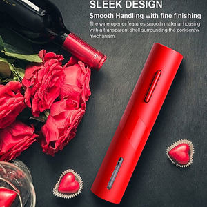 Abridor <span class=keywords><strong>de</strong></span> Vino Eléctrico Automático <span class=keywords><strong>de</strong></span> Color Rojo MUYI, Regalo <span class=keywords><strong>de</strong></span> Navidad y Año Nuevo, con Logotipo Personalizado, Funciona con Pilas - Product Image 1
