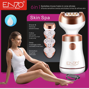 ENZO <span class=keywords><strong>5</strong></span> <span class=keywords><strong>en</strong></span> <span class=keywords><strong>1</strong></span> Limpiador facial eléctrico Skin Spa Sonic Vibration Callus Remover Depiladora Depilación Cuidado de la belleza Masajeador facial - Product Image 3