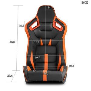 Sedili da Corsa Universali in Pelle PU Reclinabili Neri con LOGO Personalizzato a Prezzo Conveniente - Product Image 3