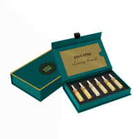Coffret Cadeau Personnalisé Vide pour Échantillons de Parfum, Kit Découverte, Boîte Rigide Faite Main avec Fermeture Magnétique et Gaufrage