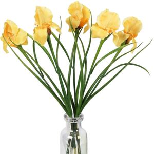 <span class=keywords><strong>Iris</strong></span> artificiel fleurs jaunes 23.6 "fleurs de soie de printemps avec des tiges flore pour centres de table de mariage fausses fleurs pour la décoration intérieure - Product Image 1