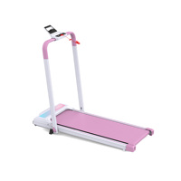 Tapis de course électrique rose esthétique 2-en-1 pliable et portable avec moteur 2,5 CV pour la marche et la course à domicile, idéal pour optimiser l'espace - Vente en gros