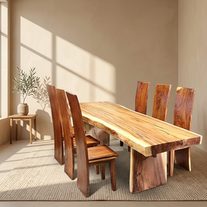 Ensemble de table à manger minimaliste en bois massif Enterprise DT001, provenant de Java centrale, Indonésie - Product Image 1
