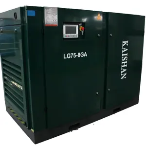 Nuevo compresor de aire tipo tornillo de 75kw Kaishan Industrial, bomba de Motor refrigerado por aire de aceite de Gas de 380V CA de alimentación de CA