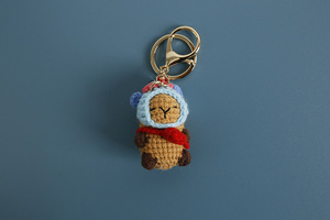 <span class=keywords><strong>Handmade</strong></span> amigumni Crochet len đồ chơi động vật móc khóa kopala Búp bê mặt dây dệt kim móc khóa - Product Image 3