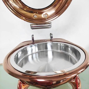 <span class=keywords><strong>Ristorante</strong></span> self-service chiosco inserti traforati piatti rotondi con coperchio in vetro placcato oro rosa per feste città scalpore piatti - Product Image 3