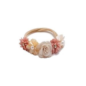 4 pièces/1 pièce – Bandeau de tête pour enfants, motif fleur de perle, haute élasticité, fleur artificielle, <span class=keywords><strong>mignon</strong></span>, pour photographie de bébé, voyage - Product Image 3