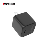 Chargeur WISESIR 20W GaN PD3.0 Type-C 100-240V à large plage de tension OTP, adaptateur d'alimentation à charge rapide