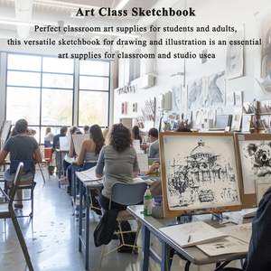 Carnet de <span class=keywords><strong>dessin</strong></span> Foska à spirale, 30 feuilles, 60 pages, papier à <span class=keywords><strong>dessin</strong></span>, carnet de croquis, livre de coloriage avec papier sans acide de 98 lb (160 GSM) - Product Image 6