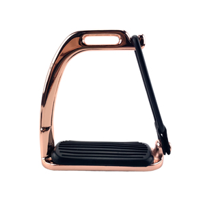 <span class=keywords><strong>Estribo</strong></span> <span class=keywords><strong>de</strong></span> <span class=keywords><strong>caballo</strong></span> <span class=keywords><strong>de</strong></span> oro rosa con anillo <span class=keywords><strong>de</strong></span> goma y correa <span class=keywords><strong>de</strong></span> cuero - Product Image 1