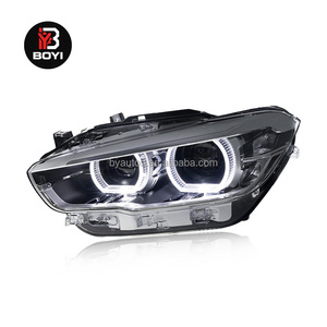 ไฟหน้ารถยนต์สำหรับ BMW ซีรีส์ 1 F20 ปี 2012-2014 ชุดไฟหน้าแบบสองสี DRL สีเหลืองขาว แองเจิลอายส์ ไฟหน้า LED - Product Image 2