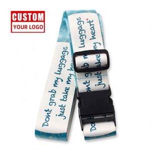 Hot Sale Polyester Travel <b>Belt</b> Luggage Strap Design Logo Release <b>Buckle</b> With Password Lock Adjustable Clip for Bag Suitcase - Product Image 2