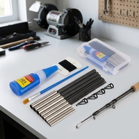Kit de réparation de canne à pêche : Ensemble de remplacement de anneaux de guidage et accessoires d'entretien pour la réparation de cannes et le bricolage