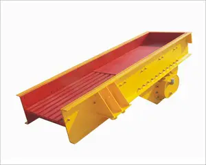 High-efficiency rock crusher special rod vibrating feeder uses an exciter to feeder for raw material feeding evenly