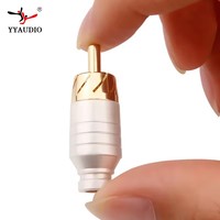 Conector macho RCA Jack chapado en oro OEM ventas al por mayor DIY HIFI HI-END Audio Video AC Cable 4mm