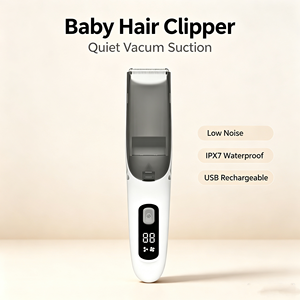 Aspirapeli Elettrico per Bambini con Display LCD, Ultra-Silenzioso, Impermeabile IPX7, per Rasatura dei Capelli dei Bambini - Product Image 1