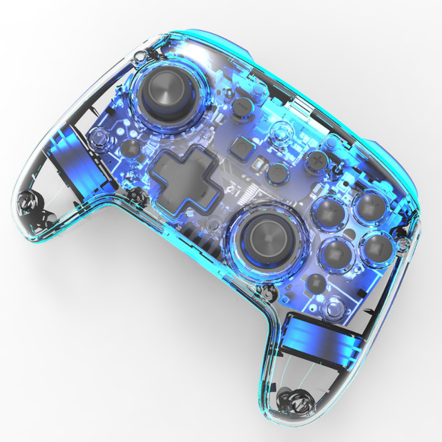 Transparent RGB LED Wireless Controller for Nintendo Switch Joystick Gamepad Controller Wireless