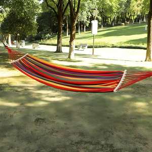 Prix d'usine Balançoire en gros <span class=keywords><strong>Portable</strong></span> Camping en plein air Randonnée Hamac en toile pour <span class=keywords><strong>2</strong></span> personnes Lit avec bâton tordu - Product Image 4