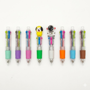 Hot Sale Wholesale Custom Logo 0.7mm 4-in-1 Multicolor Ink Plastic Ballpoint Pen Bulk Assorted Luxury Stationery Office School